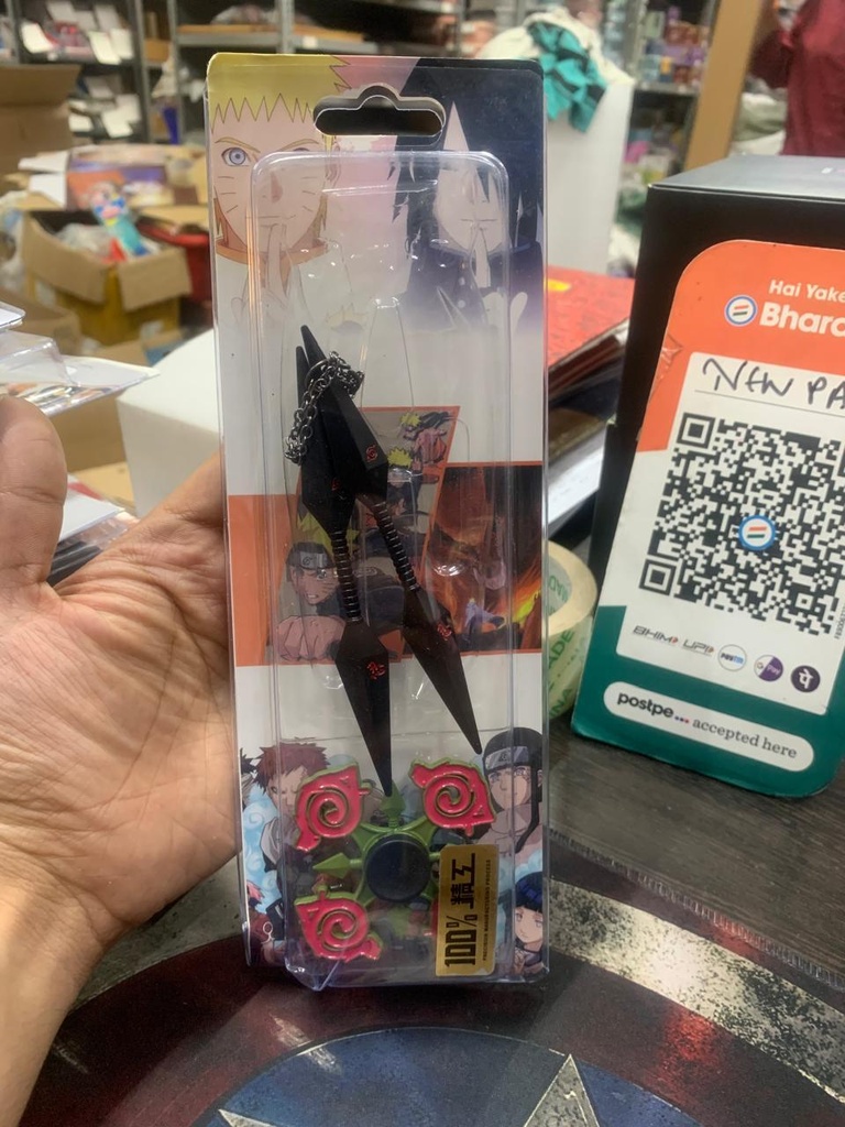 Natuto double kunai set with spinner Pack of 3 (net price - 140)