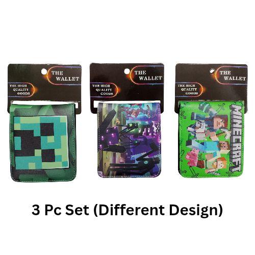 3pcs- Mixed MINE CRAFT Wallets net price 175