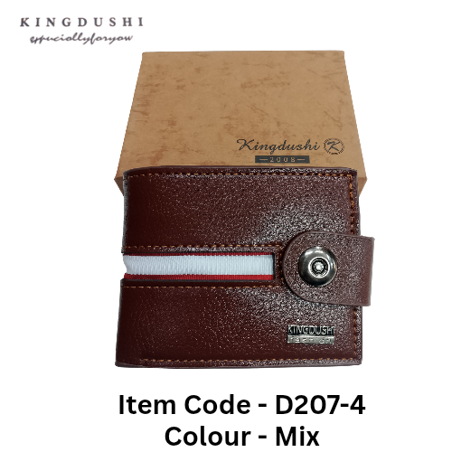 Men's Leather Wallet (Mix Colour) (Item-D207-4)