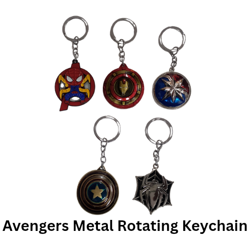 New Mavel Avengrs rotating mix keychain Pack of 5 (eff price 45) (With Packing)