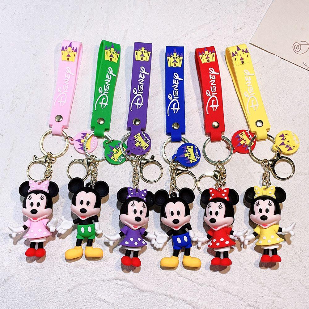 Mickey Mouse Mix Colour Rubber Keychain Pack of 3 (eff price 35)