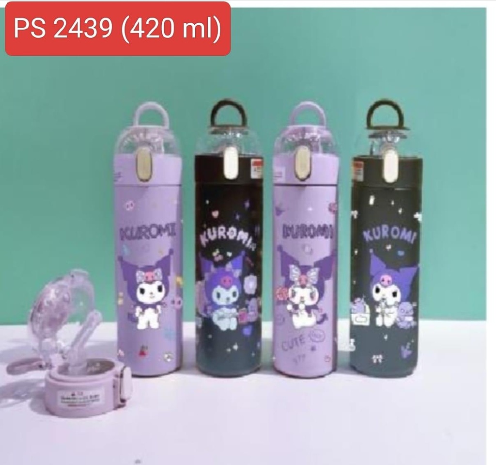 kuromi cute fully insulated water bottle 500ml