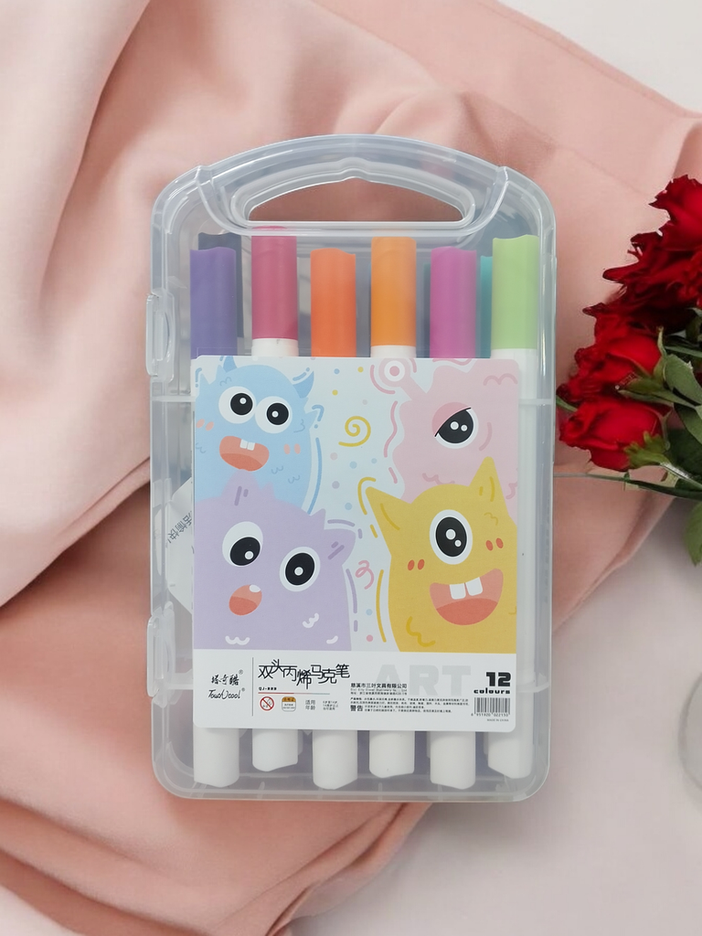 3 Box - Double Side Acrylic Marker Set of 12, Net Box Price 90