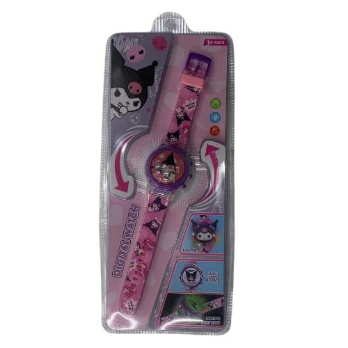 New kuromi 360 Rotating with light kids watch Pack of 3 ( eff price 130)