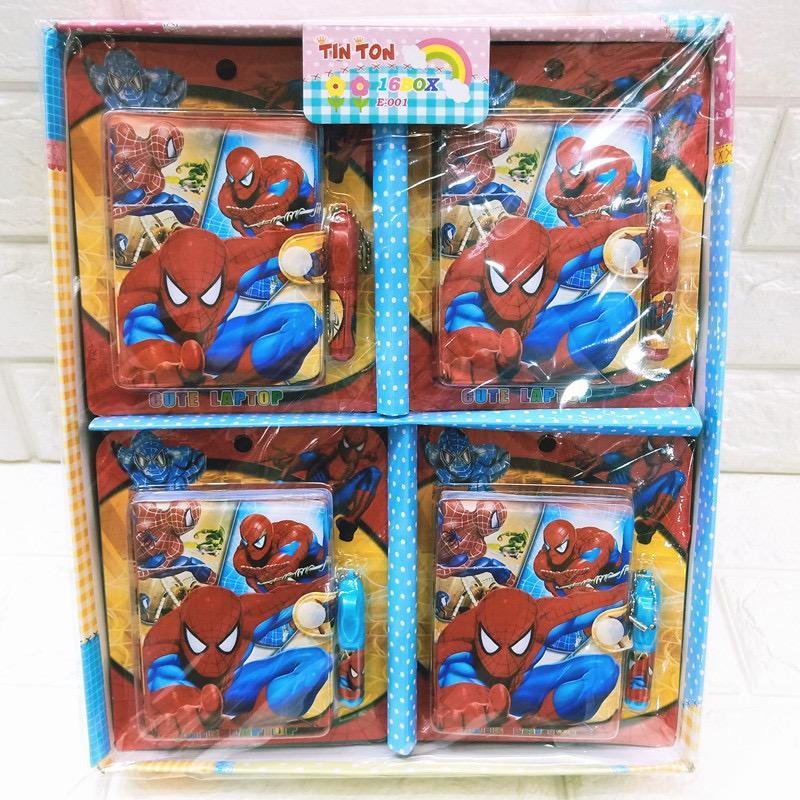 Spidy A6 diary with pen  pack of 16 ( eff price 35 )