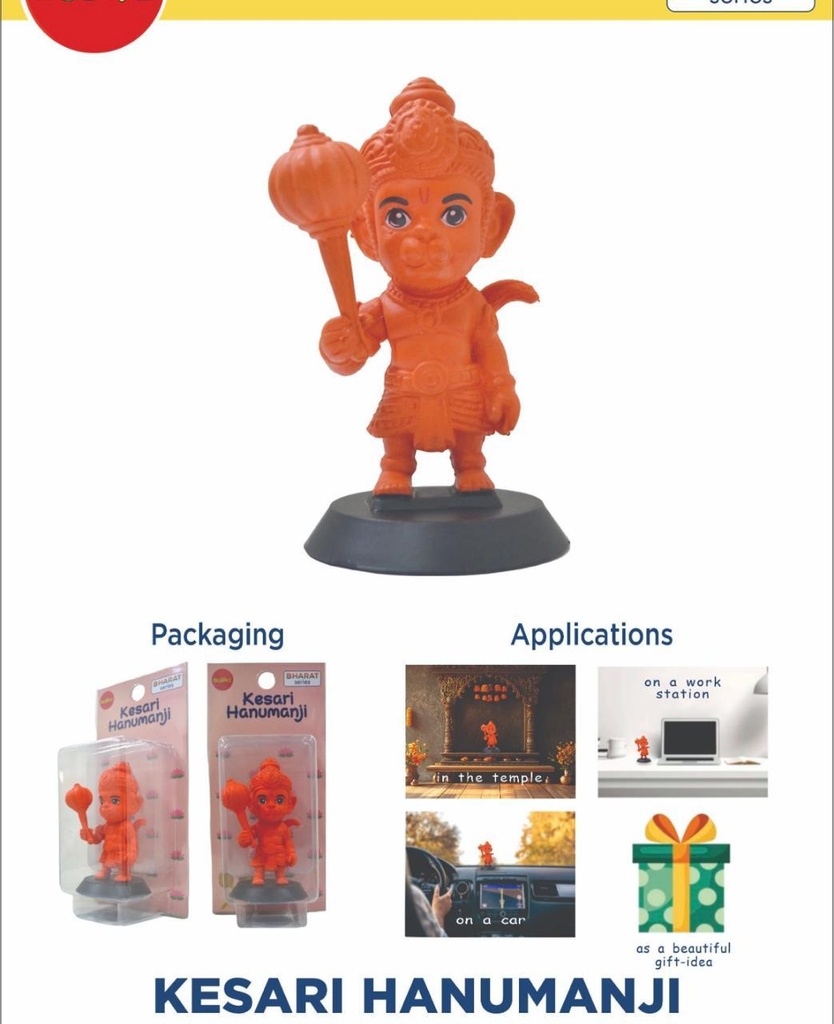 Mini Bobblehead of "Kesari Hanuman Ji" - Pack of 2 (eff price 105)