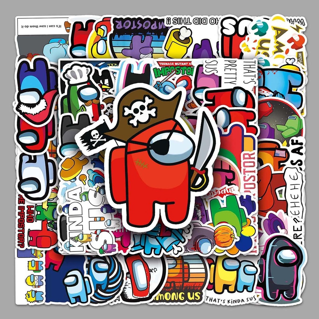 amoung us 1 - 2 X 50 pc Sticker packets Net price 70