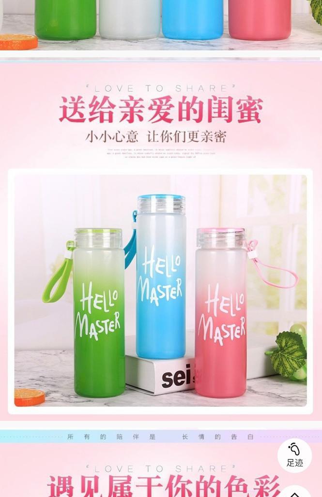 hello master mix print glass bottle  pack of 3 ( eff price 65 )