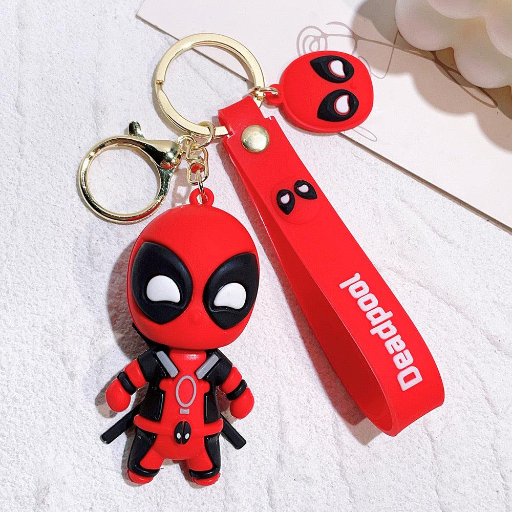 Superhero deadpole rubber keychain pack of 2 (eff price 35)